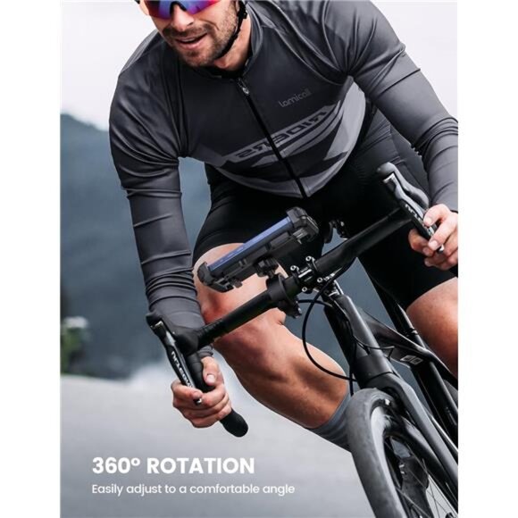 Lamicall Motorcycle Phone Mount, Bike Holder - Upgrade Adjustable Cell Holder - Picture 3 of 7